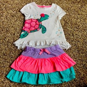 Tommy Bahama 4T summer outfit. Shirt and skort.